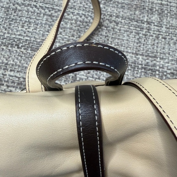 Vintage Coach Legacy Beige Leather Drawstring Backpack 9368 Classic Bag - Picture 7 of 15